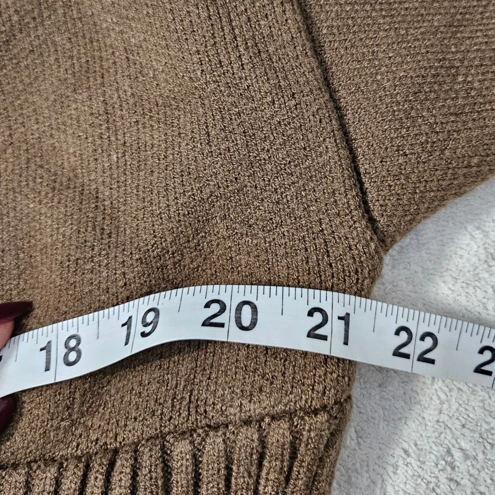 ZARA cardigan sweater knit dress stretchy brown sz S - Picture 9 of 10